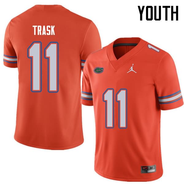 Youth NCAA Florida Gators Kyle Trask #11 Stitched Authentic Jordan Brand Orange College Football Jersey OVR3865GL